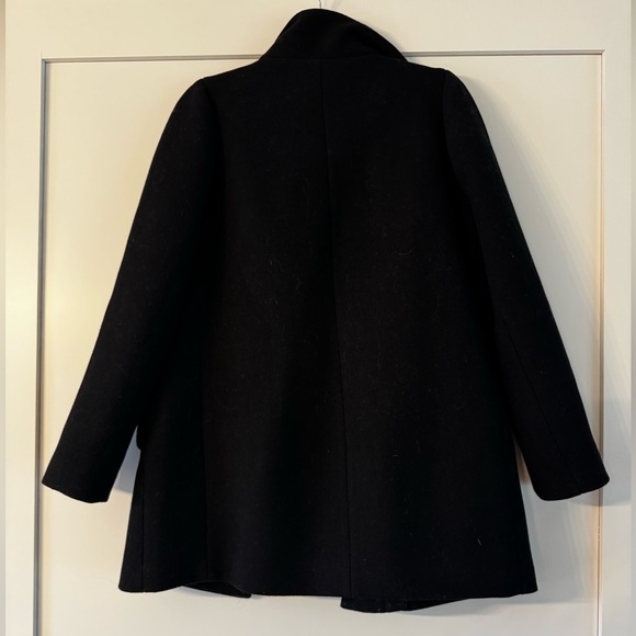 EUC J. Crew Factory Women's City Coat in black, gold zipper, size 4. - Picture 9 of 10